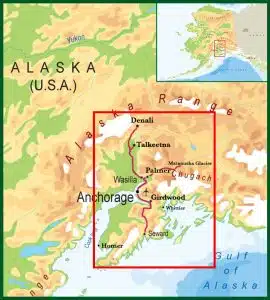 Alaska Grand Explorer Tour Map