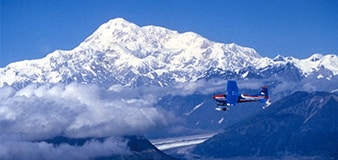 Alaskan Mountain Range with Snow