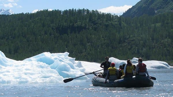Spencer Glacier iceberg float Alaska